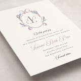 "Monogram Crest" - Debutante Party Invitations in Lavender by letterfix - Detail