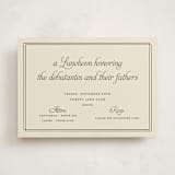 "Calling Card" - Debutante Party Invitations in Cream by Ani Somi - Front