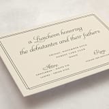 "Calling Card" - Debutante Party Invitations in Cream by Ani Somi - Detail