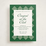 "Argyle" - Debutante Party Invitations in Green Lawn by Inkblot Design - Front