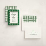 "Argyle" - Debutante Party Invitations in Green Lawn by Inkblot Design - Assembled