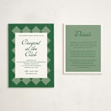 "Argyle" - Debutante Party Invitations in Green Lawn by Inkblot Design - With Enclosure Card
