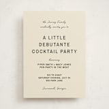 "Poster" - Debutante Party Invitations in Ink by Ani Somi - Front