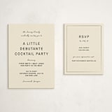 "Poster" - Debutante Party Invitations in Ink by Ani Somi - With Enclosure Card