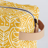"Deconstruct" - Dopp Kit in Mustard by Michelle Taylor - Strap and Zipper Detail