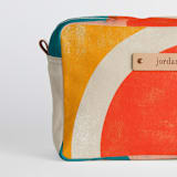 "Abstract Sunset" - Dopp Kit in Twilight by Michelle Taylor - Fabric Detail