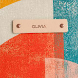 "Abstract Sunset" - Dopp Kit in Twilight by Michelle Taylor - Tag Detail
