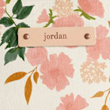 "Botanical Cascade" - Dopp Kit in Peony by Erin German - Tag Detail