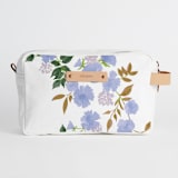 "Botanical Cascade - Peri" - Dopp Kit in Periwinkle by Erin German - Dopp Kit