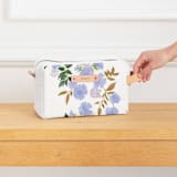 "Botanical Cascade - Peri" - Dopp Kit in Periwinkle by Erin German - Scale