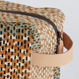 "Basic - Umber" - Dopp Kit in Umber by Bethania Lima - Strap and Zipper Detail