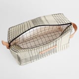 "Sketchy Plaid" - Dopp Kit in Pencil by Katie Wahn - Interior