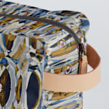 "Ogees" - Dopp Kit in Shadow by Bethania Lima - Strap and Zipper Detail