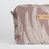 "Sketched Willow" - Dopp Kit in Mauve by Katharine Watson - Fabric Detail