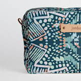 "Pastel geo" - Dopp Kit in Mineral by Susanna Nousiainen - Fabric Detail