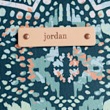 "Pastel geo" - Dopp Kit in Mineral by Susanna Nousiainen - Tag Detail