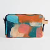 "Shuffle" - Dopp Kit in Salmon by Lindsay Megahed - Dopp Kit without personalization