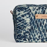 "Indigo" - Dopp Kit in Teal by Miranda Mol - Fabric Detail