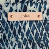 "Indigo" - Dopp Kit in Teal by Miranda Mol - Tag Detail
