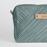 "Line Wrap" - Dopp Kit in Emerald by Michelle Taylor - Fabric Detail