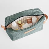 "Line Wrap" - Dopp Kit in Emerald by Michelle Taylor - Interior