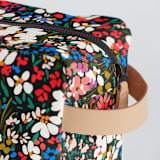 "garden club" - Dopp Kit in Roses by Angela Marzuki - Strap and Zipper Detail