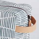 "Wavy" - Dopp Kit in Storm by Michelle Taylor - Strap and Zipper Detail