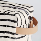 "Taos" - Dopp Kit in Black by Anna Elder - Strap and Zipper Detail