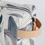 "Casual style" - Dopp Kit in Denim by Lucrecia Caporale - Strap and Zipper Detail