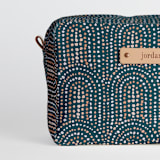 "Modern Showers" - Dopp Kit in Navy by Jenna Holcomb - Fabric Detail