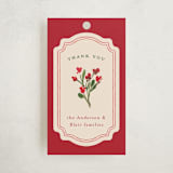 "Regency Vase" - Debutante Party Favor Tags in Ruby by Claudia Orengo - Front