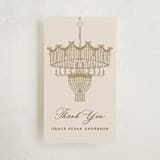 "Chandelier" - Debutante Party Favor Tags in Sand by Claudia Orengo - Front