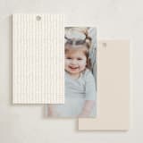 "Chandelier" - Debutante Party Favor Tags in Sand by Claudia Orengo - Back of Card Options