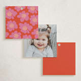 "Floral Pop" - Debutante Party Favor Tags in Scarlet by Joyce Pinheiro - Back of Card Options