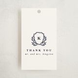 "Classic Crest" - Debutante Party Favor Tags in Academy by Charter Oaks Creative - Front