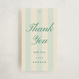 "debutante stripes" - Debutante Party Favor Tags in Teal by Ellen Schlegelmilch - Front