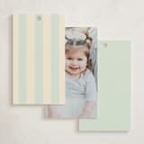"debutante stripes" - Debutante Party Favor Tags in Teal by Ellen Schlegelmilch - Back of Card Options