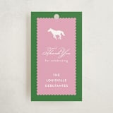 "Derby Party" - Debutante Party Favor Tags in Bubblegum by Ashlee Townsend - Front
