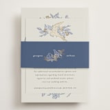 "meet me in the garden" - Direction Cards in Cornflower by Grae - Assembled with Belly Band
