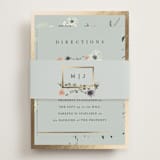 "Blue Garden" - Direction Cards in Mist by Hannah Williams - Assembled with Belly Band