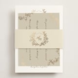 "Boho flower crest" - Direction Cards in Ivory by Cass Loh - Assembled with Belly Band