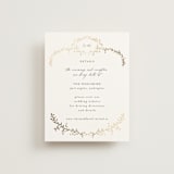 "Delicate Vine" - Direction Cards in Alabaster by Susan Moyal - Front