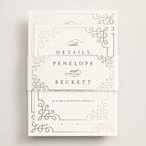 "Intertwined" - Direction Cards in Pearl by Janean Hinger - Assembled with Belly Band