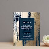"Gold Leaf" - Direction Cards in Indigo by Kelly Schmidt - Front