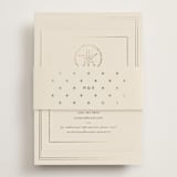 "Seaside" - Direction Cards in Champagne by Griffinbell Paper Co. - Assembled with Belly Band