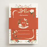 "Fleur" - Direction Cards in Verona Sunset by Sarah Knight - Assembled with Belly Band