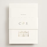 "Villa Balbiano" - Direction Cards in Graphite by Melinda Denison - Assembled with Belly Band