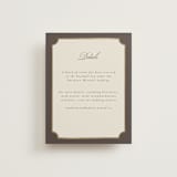 "Arch Frame" - Direction Cards in Cognac by Emily Betts - Front