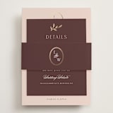 "Scallop Monogram" - Direction Cards in Rose Quartz by Emily Betts - Assembled with Belly Band