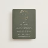 "Leaves" - Direction Cards in Moss by Kelly Schmidt - Front
